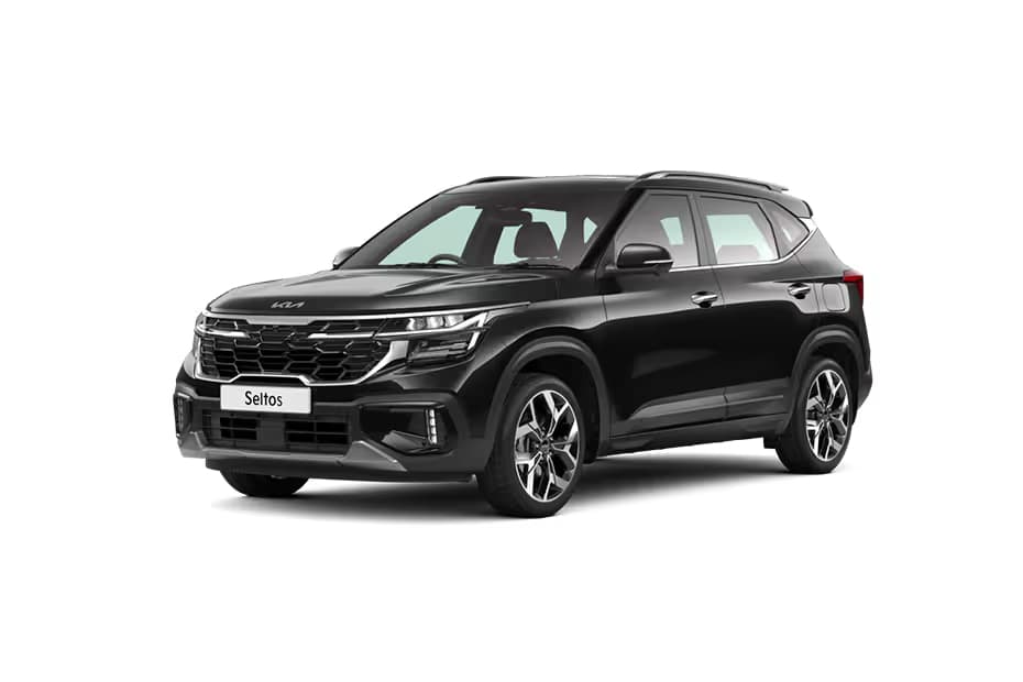 Kia Seltos 1.5 HTE SUV Petrol car front three-quarter view India 2026 price mileage safety specs side by side car comparison vs Hyundai Creta AiCarAdvisor